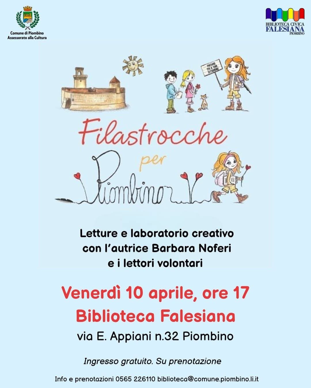 Filastrocche per Piombino - Appuntamento per bambine e bambini